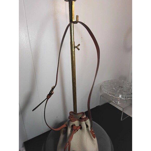 Dooney & Bourke Vintage Drawstring Small Bucket Bag All Weather Leather - Picture 3 of 6